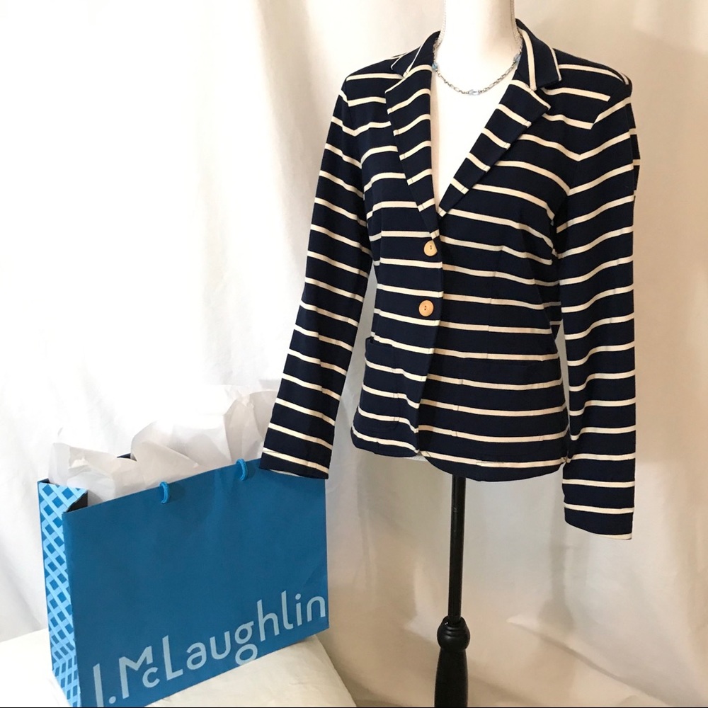 J.McLaughlin Navy & Off-White Jacket
